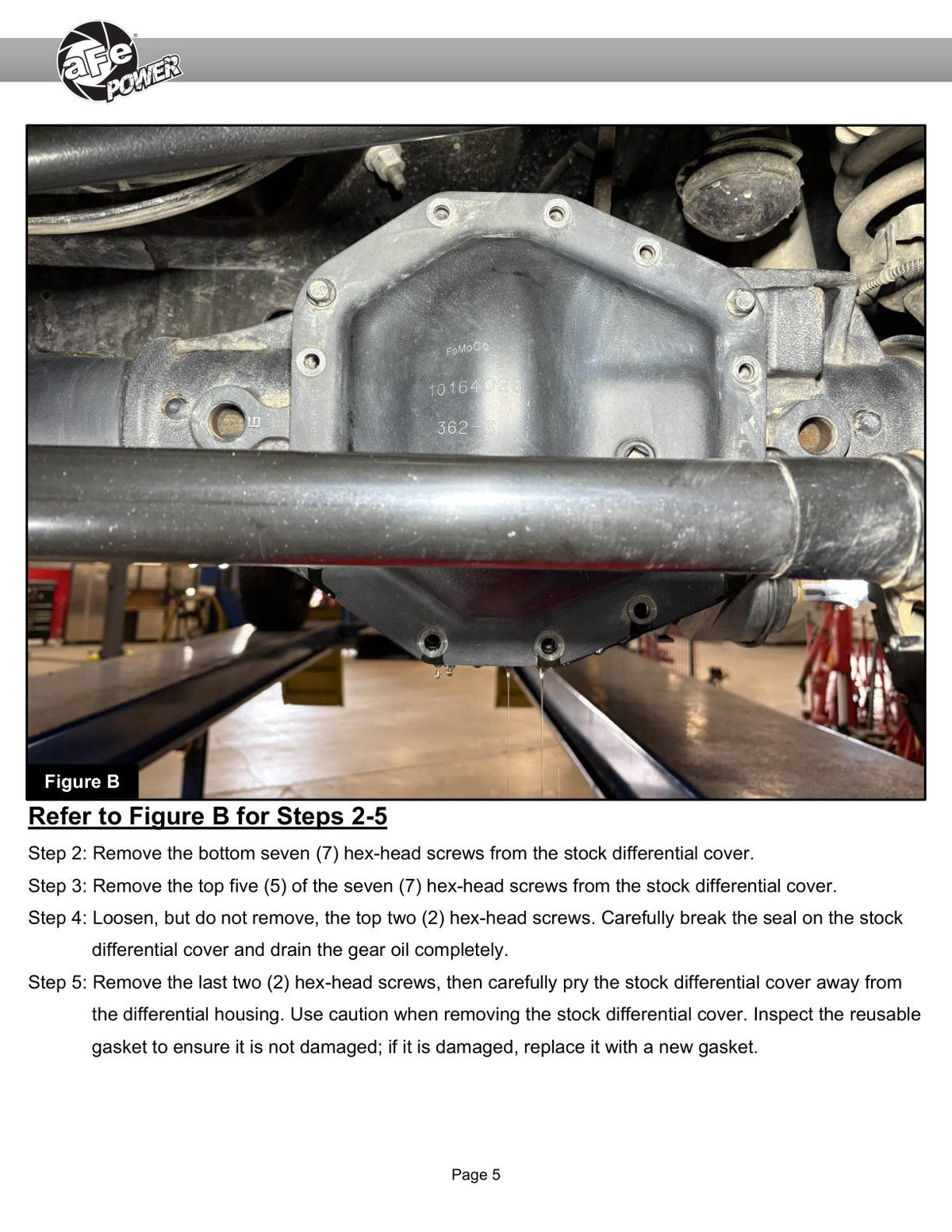 aFe POWER Street Series Front Diff Cover Raw w/ Machined Fins Ford F-250/350 23-26(Dana M235)