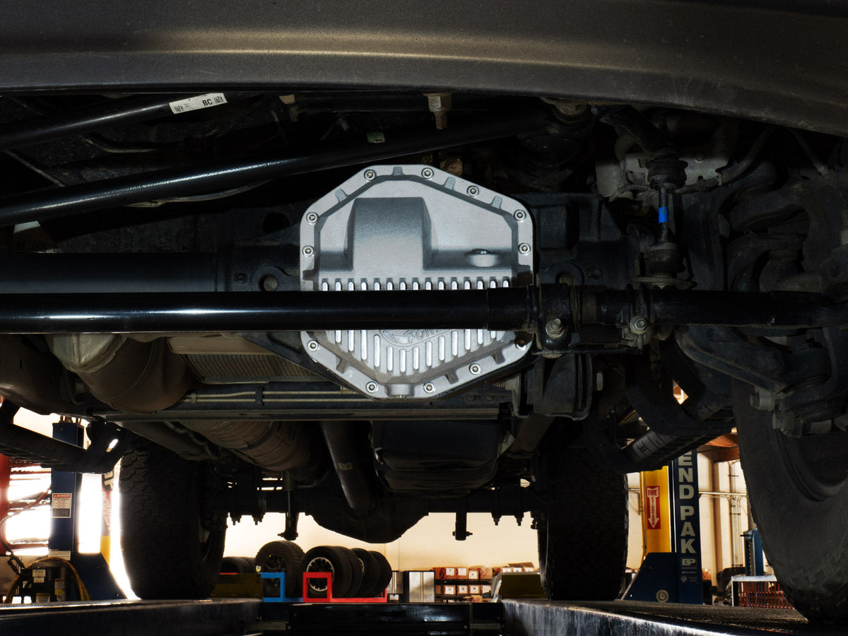 aFe POWER Street Series Front Diff Cover Raw w/ Machined Fins Ford F-250/350 23-26(Dana M235)