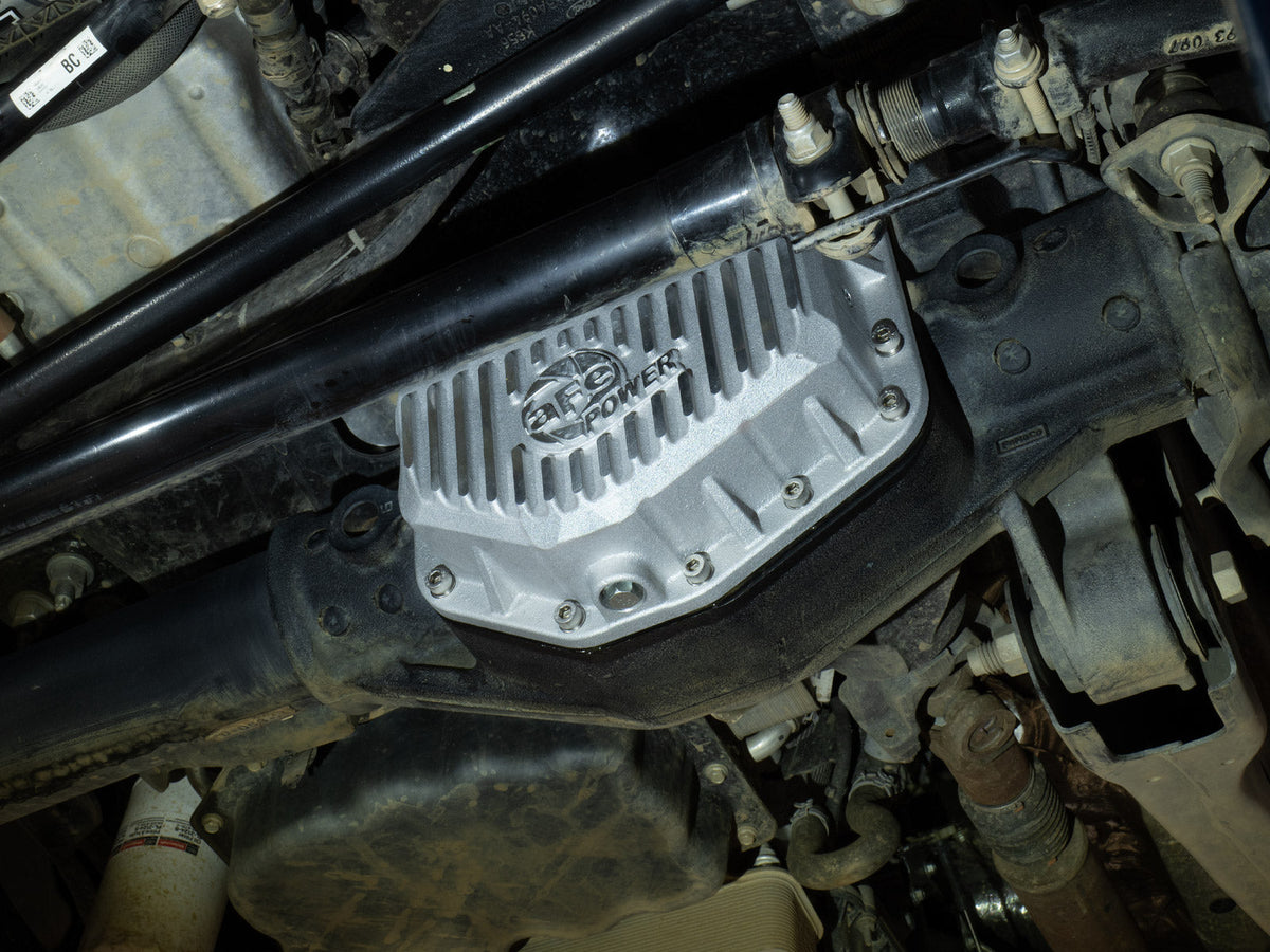 aFe POWER Street Series Front Diff Cover Raw w/ Machined Fins Ford F-250/350 23-26(Dana M235)