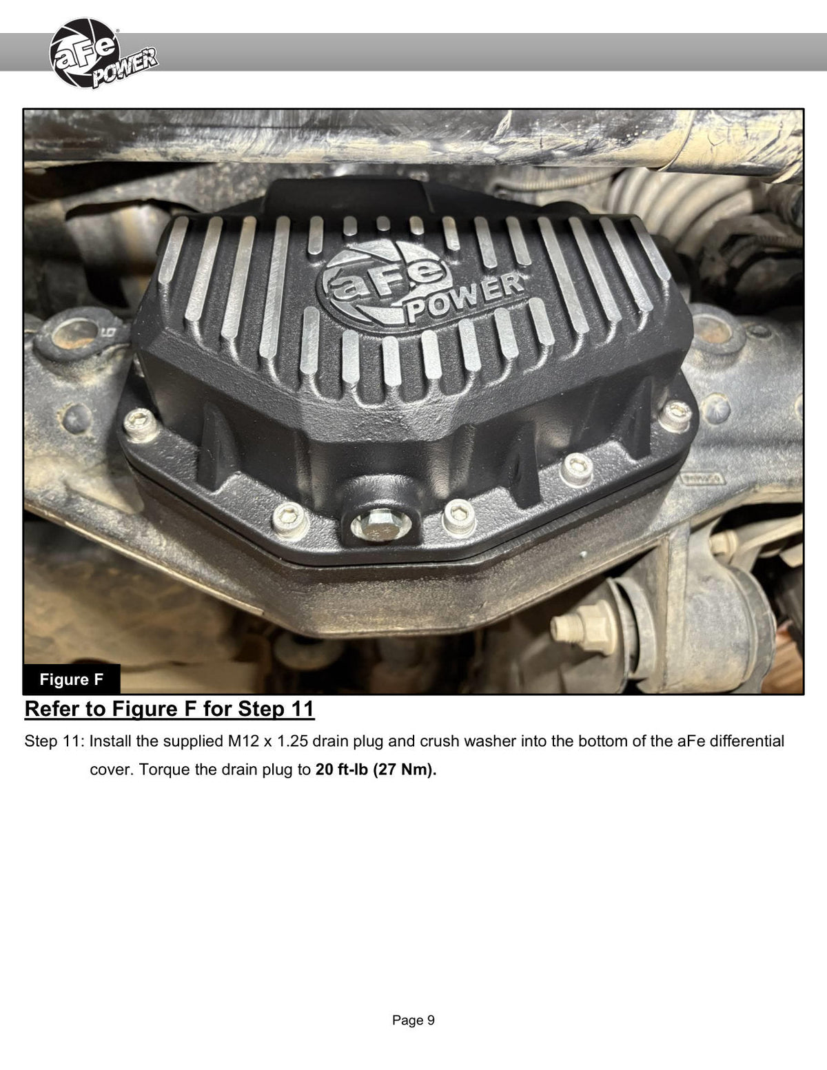 aFe POWER Pro Series Front Diff Cover Black w/ Machined Fins Ford F-250/350 23-26 (Dana M235)