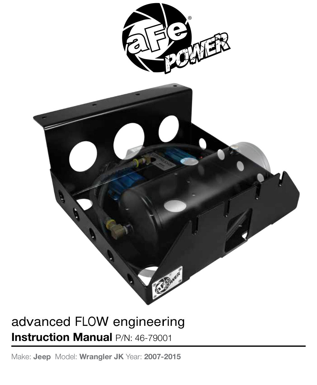 aFe Power Cover Glide Guard On Board Compressor Mount 07-14 Jeep Wrangler JK V6 3.6L-3.8L