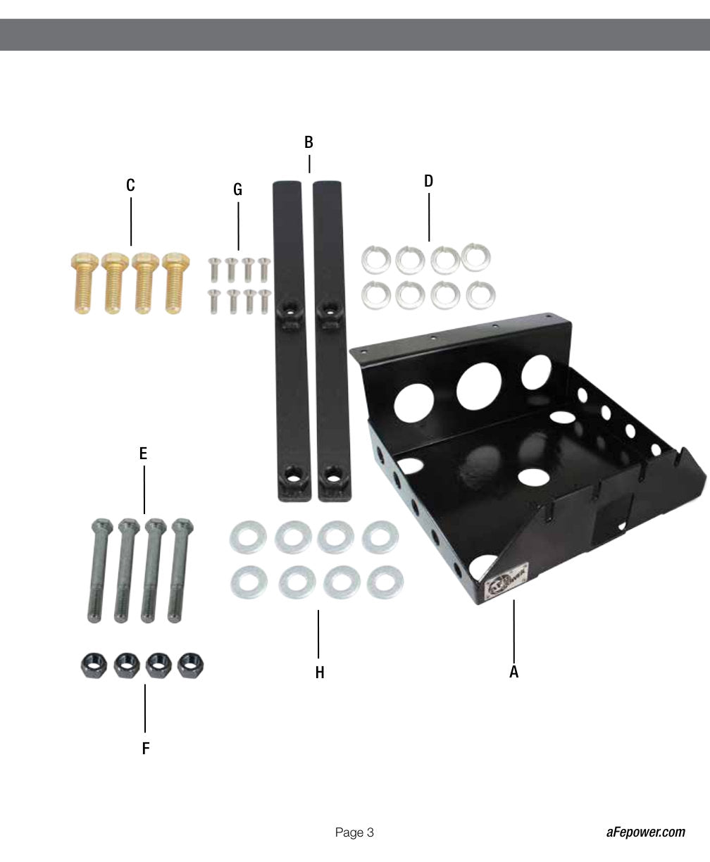 aFe Power Cover Glide Guard On Board Compressor Mount 07-14 Jeep Wrangler JK V6 3.6L-3.8L