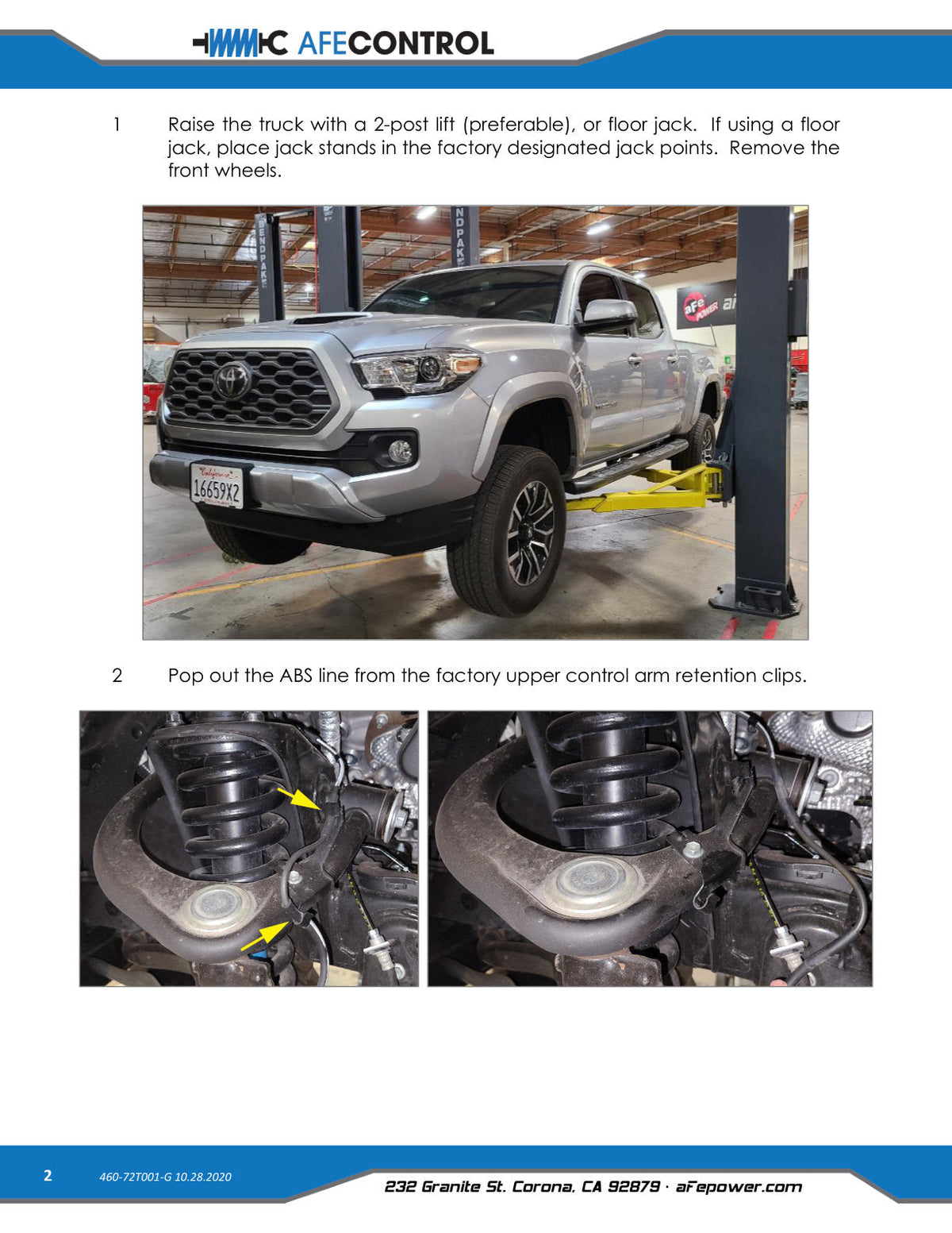 aFe Control 05-20 Tacoma Upper Control Arms - Gunmetal Grey