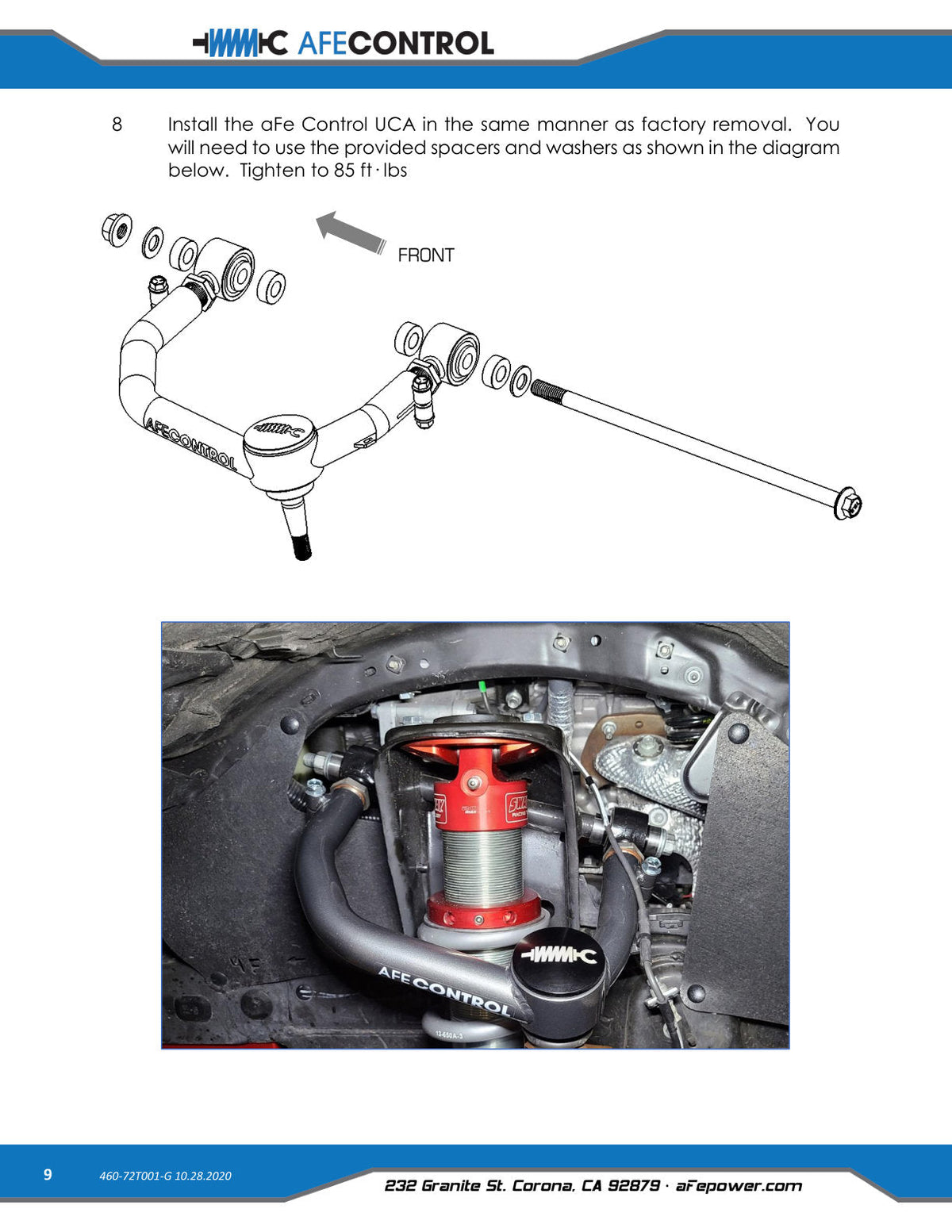 aFe Control 05-20 Tacoma Upper Control Arms - Gunmetal Grey