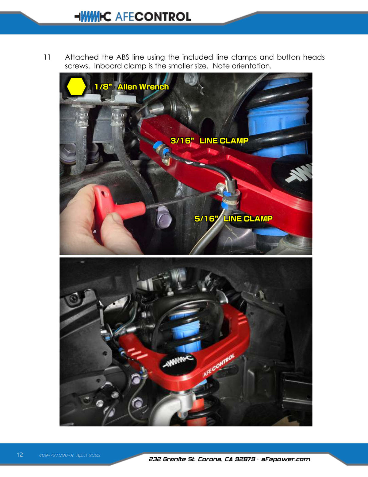 aFe Control 24-26 Toyota Tacoma Upper Control Arms - Set (Red)