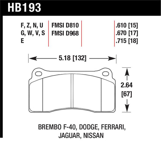 Hawk 09-11 Nissan GT-R HP+ Street Rear Brake Pads