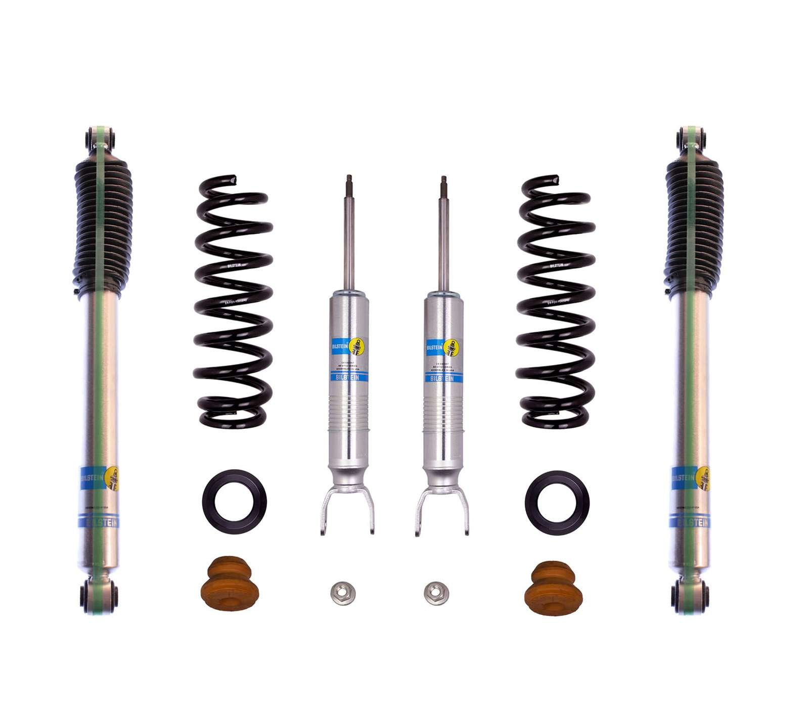 Bilstein 6112 Strut & Spring + Rear B8 5100 Shocks Set w/0-2.8" lift - 2009-2018 Ram 1500 4WD