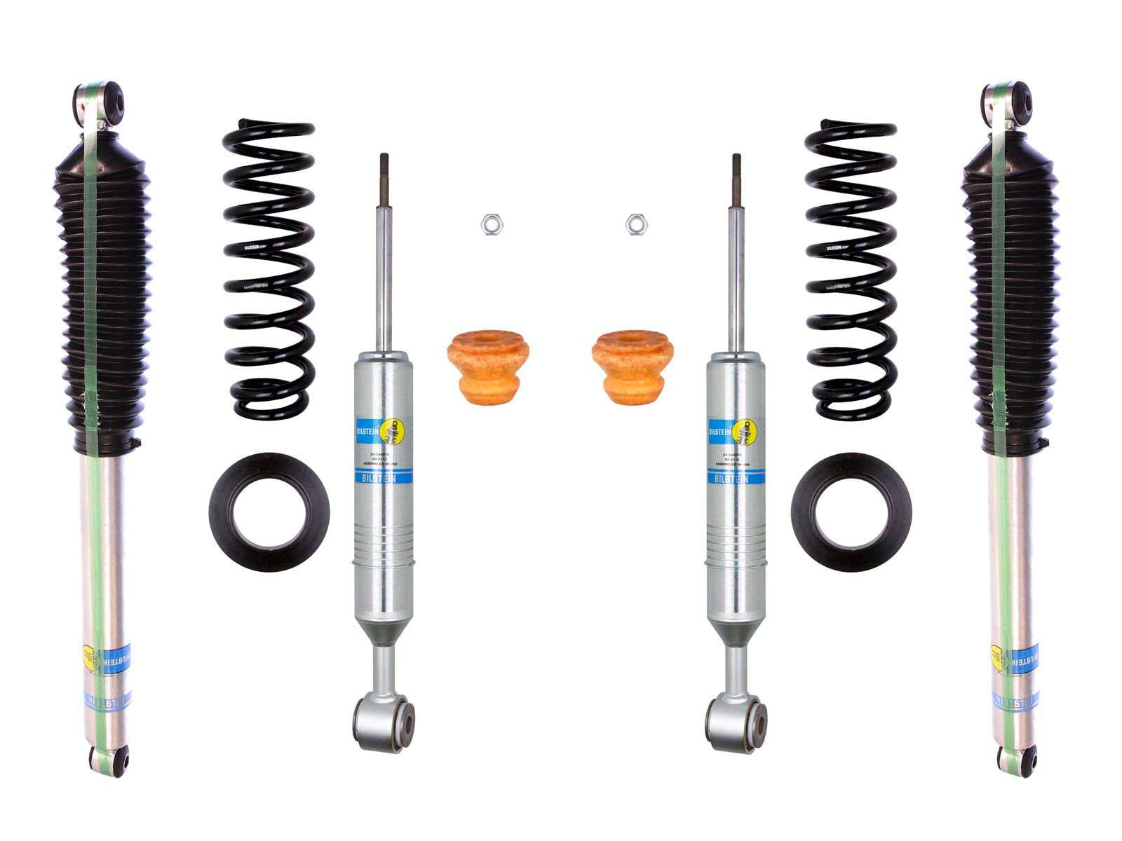 Bilstein 6112 Strut & Spring + Rear B8 5100 Shocks Set w/0-2.25" lift - 2004-2008 Ford F-150 4WD