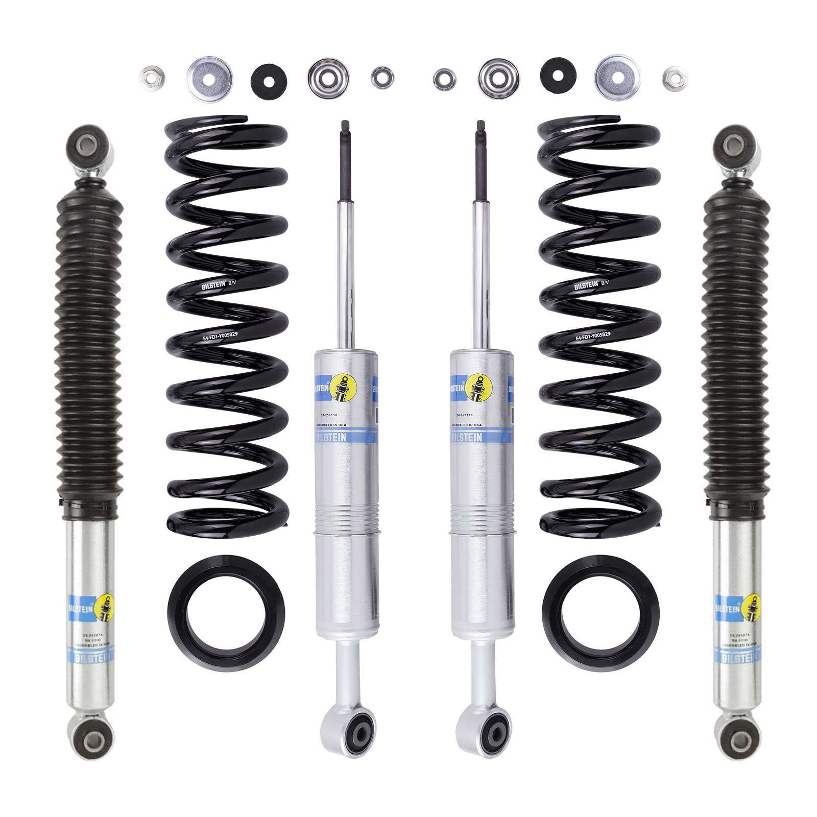 Bilstein 6112 Strut & Spring + Rear B8 5100 Shocks Set w/0-2.75" lift - 2015-2022 Chevrolet Colorado 4WD RWD