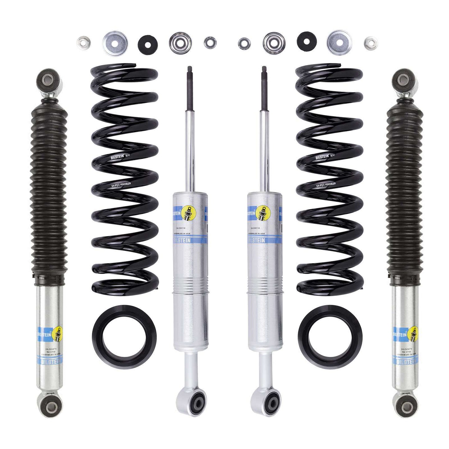 Bilstein 6112 Strut & Spring + Rear B8 5100 Shocks Set w/0-2.75" lift - 2015-2022 GMC Canyon 4WD RWD