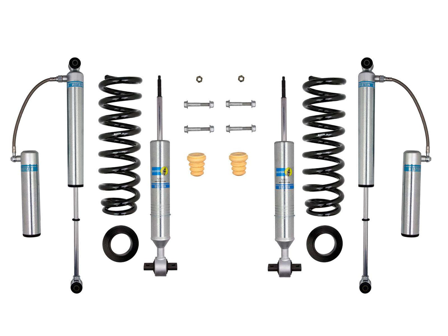 Bilstein 6112 Strut & Spring + Rear B8 5160 Reservoir Shocks Set - 2015-2020 Ford F-150 4WD