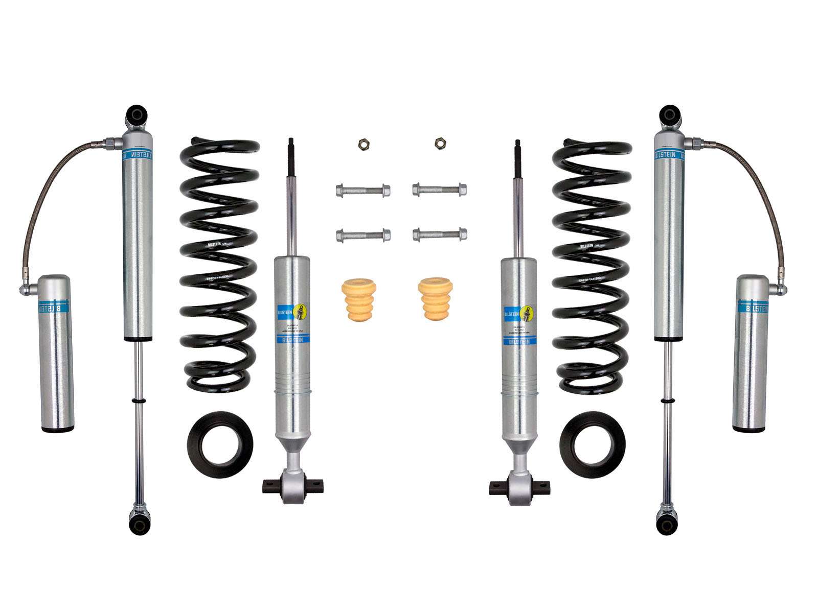 Bilstein 6112 Strut & Spring + Rear B8 5160 Reservoir Shocks Set - 2015-2020 Ford F-150 4WD