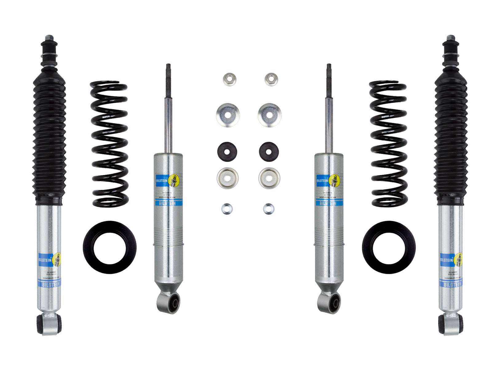 Bilstein 6112 Strut & Spring + Rear B8 5100 Shocks Set w/0-2.3" lift - 1996-2002 Toyota 4Runner 4WD