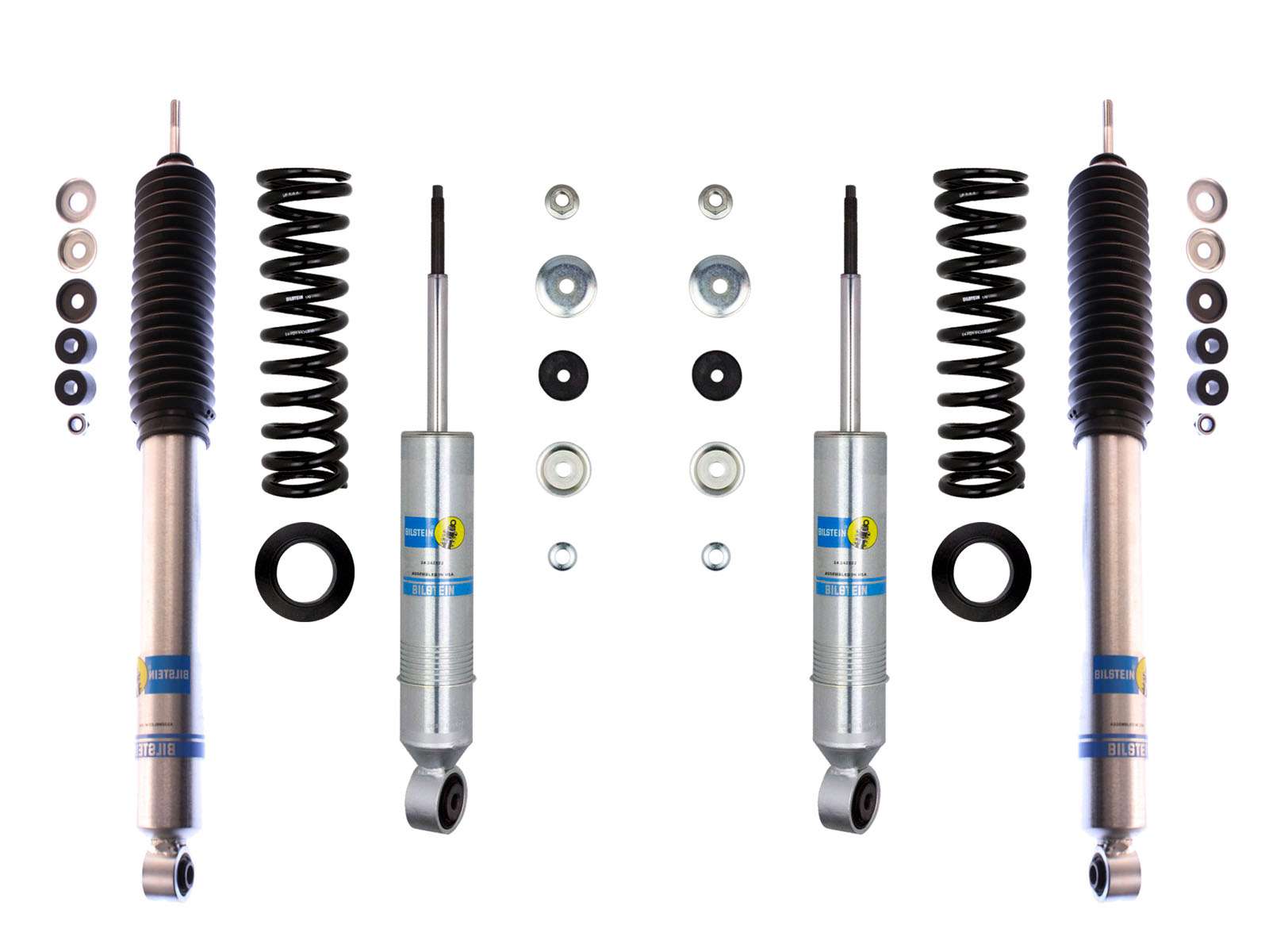 Bilstein 6112 Strut & Spring + Rear B8 5100 Shocks Set - 2000-2006 Toyota Tundra 4WD RWD