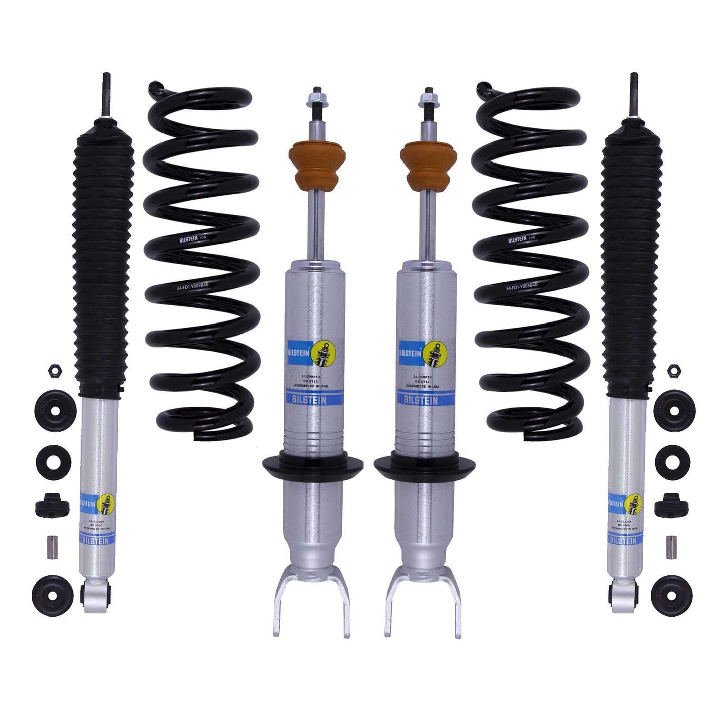 Bilstein 6112 Strut & Spring + Rear B8 5100 Shocks Set w/0-2.75" lift - 2019-2024 Ram 1500 4WD RWD