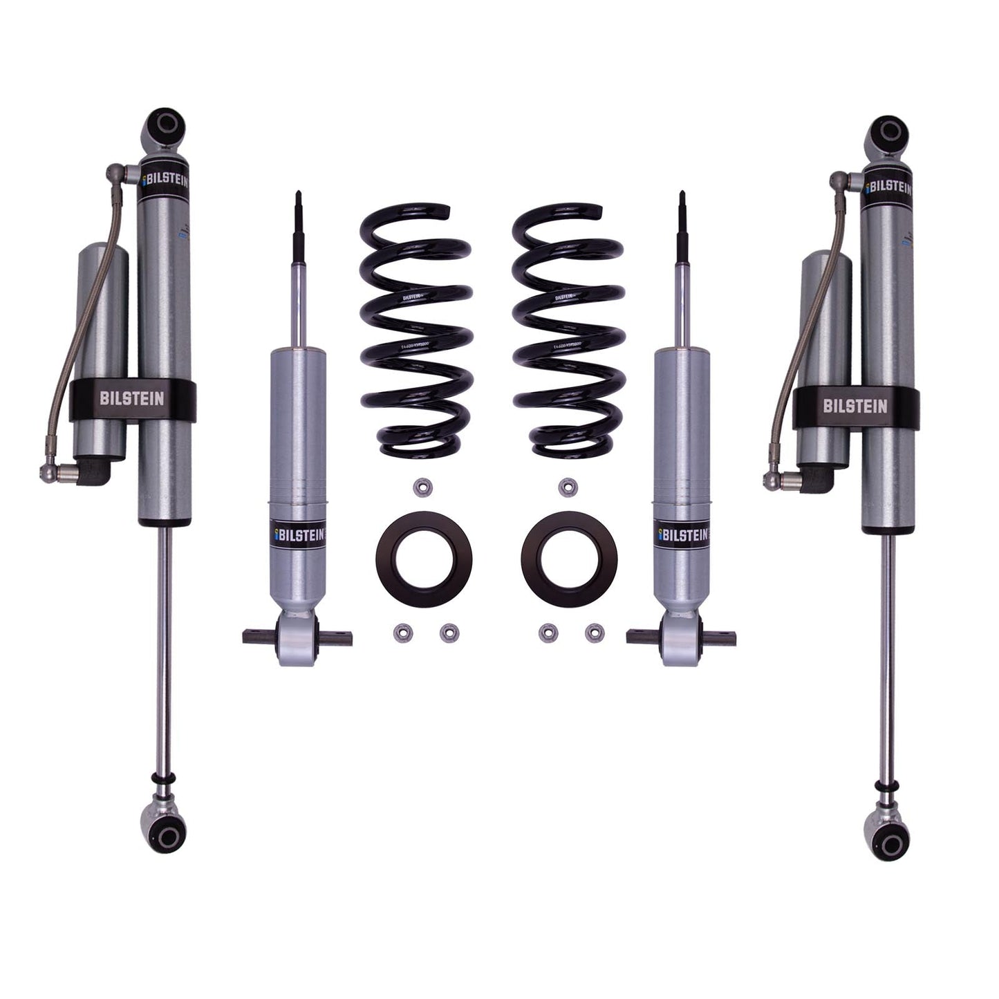 Bilstein 6112 Strut & Spring + Rear B8 5160 Reservoir Shocks Set w/0-1.85" lift - 2014-2018 GMC Sierra 1500 4WD RWD V8 Crew Cab