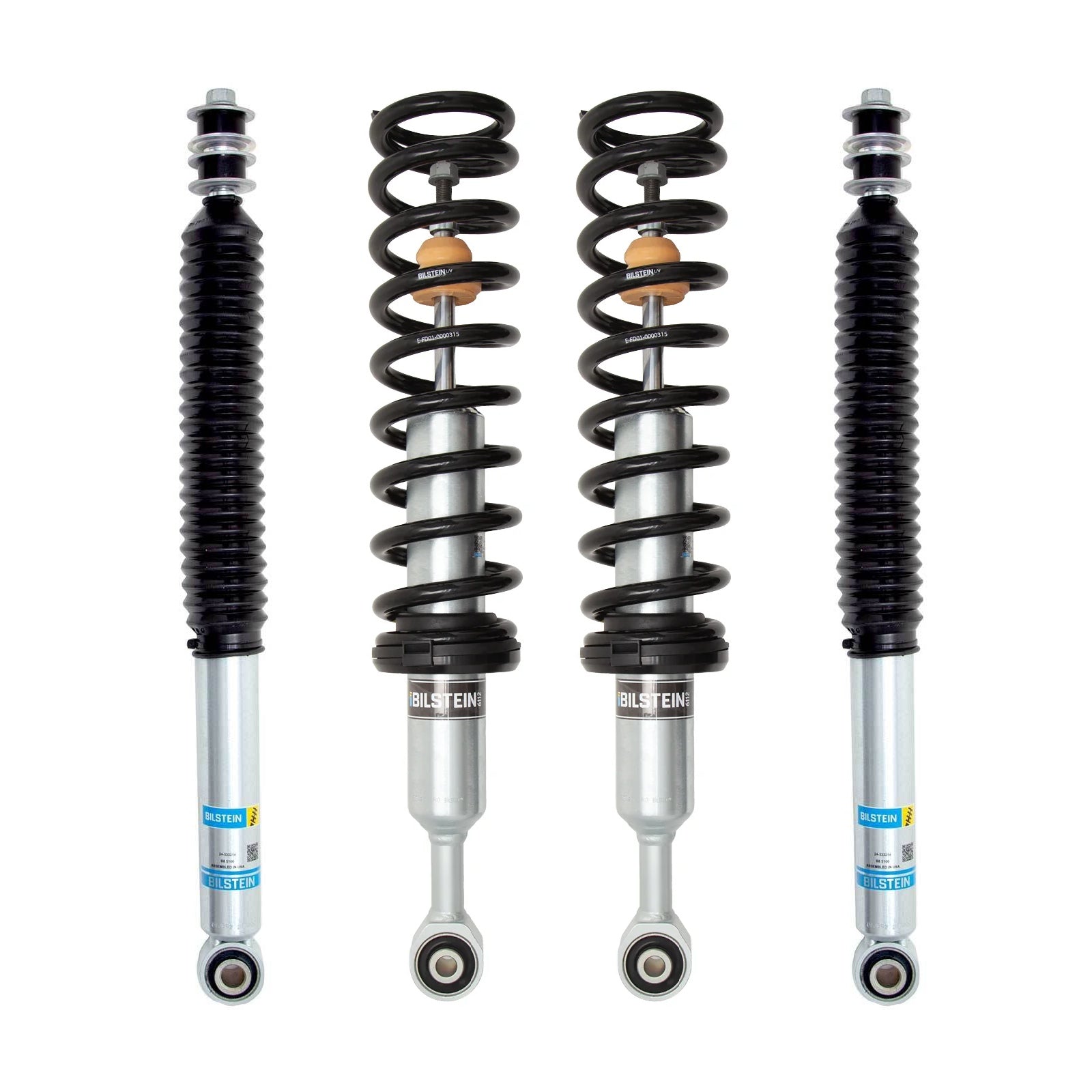 Bilstein 6112 Strut & Spring + Rear B8 5100 Shocks Set w/1-2" lift - 2024-2026 Toyota Tacoma 4WD RWD