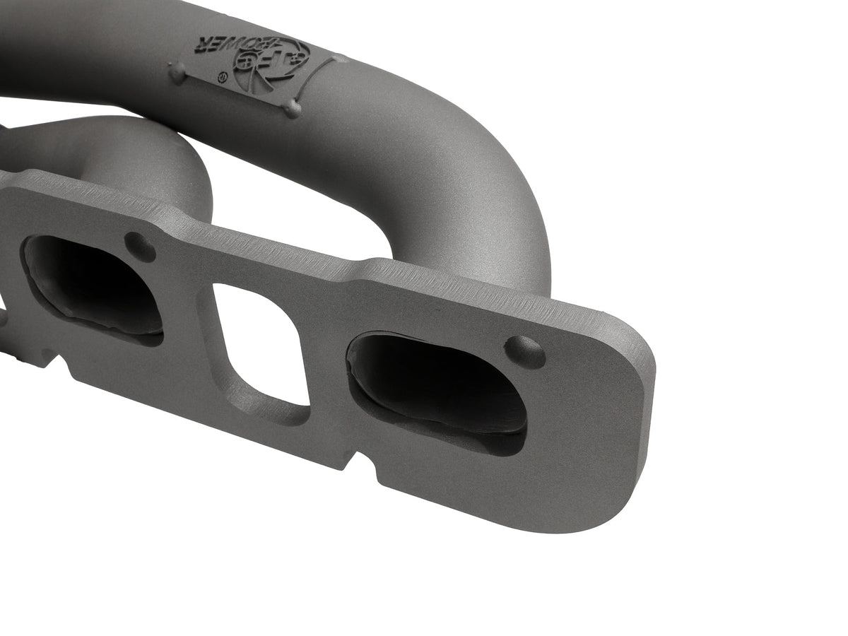 aFe Twisted Steel 304SS Short Header 15-22 Dodge Challenger SC V8-6.2L / 6.4L HEMI Titanium Coating