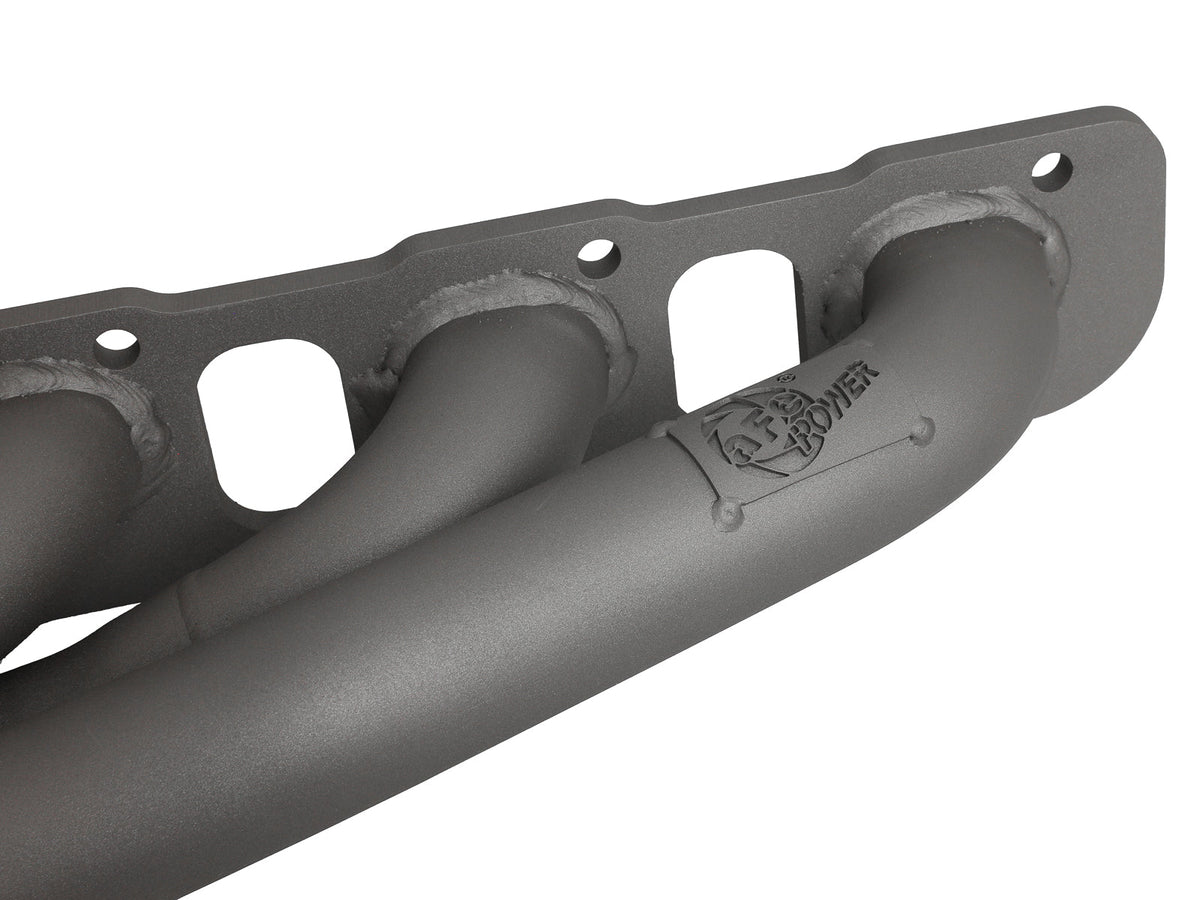 aFe Twisted Steel 304SS Short Header 15-22 Dodge Challenger SC V8-6.2L / 6.4L HEMI Titanium Coating