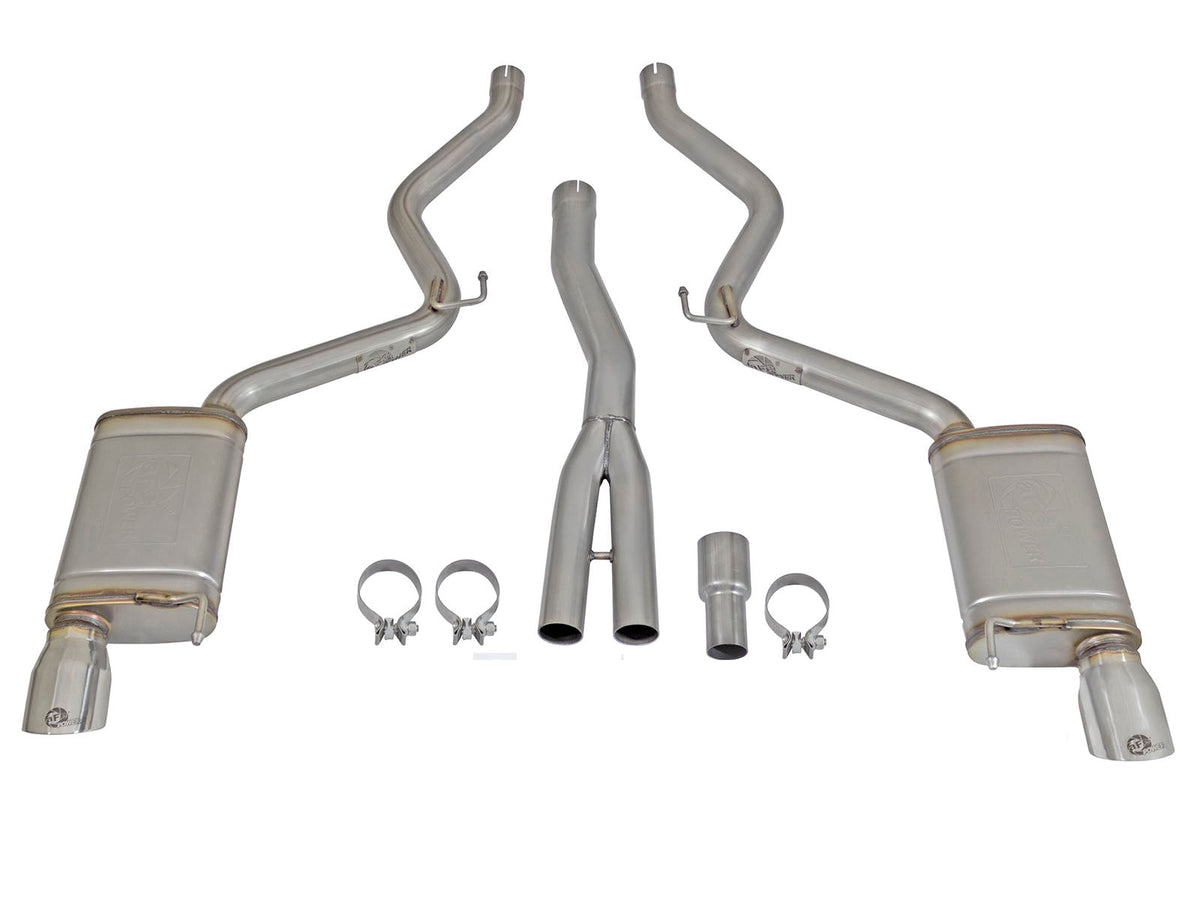 aFe MACH Force XP Exhausts Cat-Back SS-304 EXH w/ Polished Tips 15-16 Ford Mustang EcoBoost 2.3L (t)