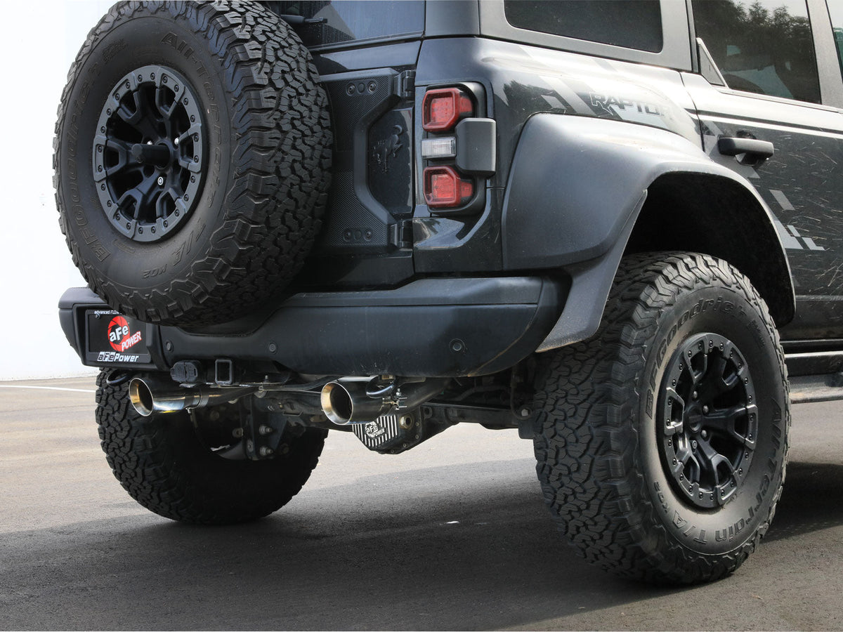 aFe 22-26 Ford Bronco V6 3.0L (tt) Vulcan Series 3in 304SS Cat-Back Exhaust System w/ Polished Tips