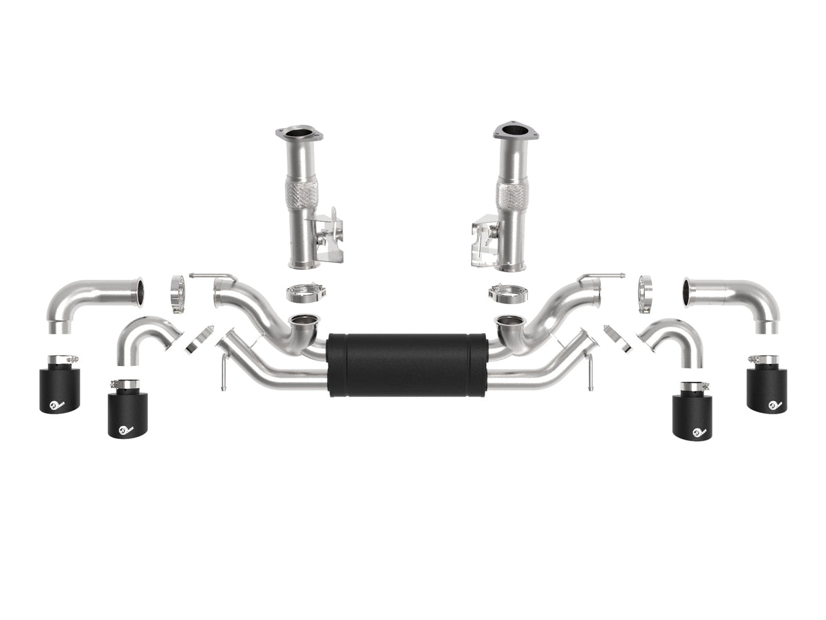 aFe MACH Force-Xp 2-1/2in 304SS Cat-Back 2020 Chevy Corvette (C8) 6.2L - Black Tip