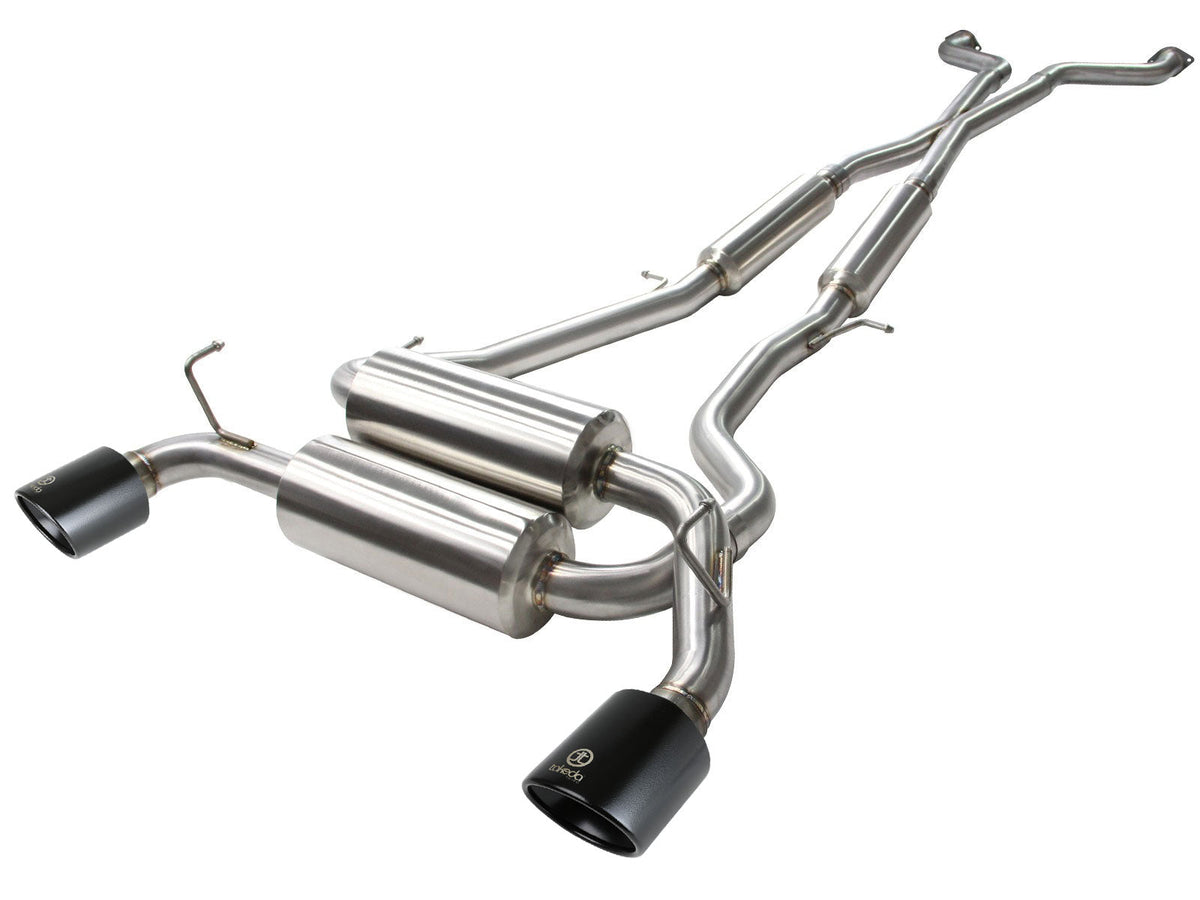 aFe Takeda 2-1/2in 304SS Cat-Back Exhaust Infiniti G37 08-13/Q60 14-15 V6-3.7 w/ Carbon Fiber Tips