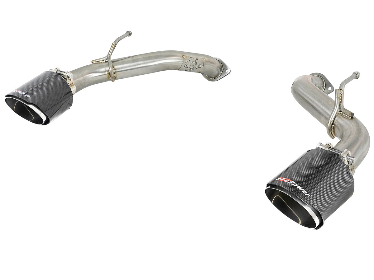 aFe Takeda 2.5in 304 SS Axle-Back Exhaust w/ Blue Flame Tips 16-18 Infiniti Q50 V6-3.0L (tt)