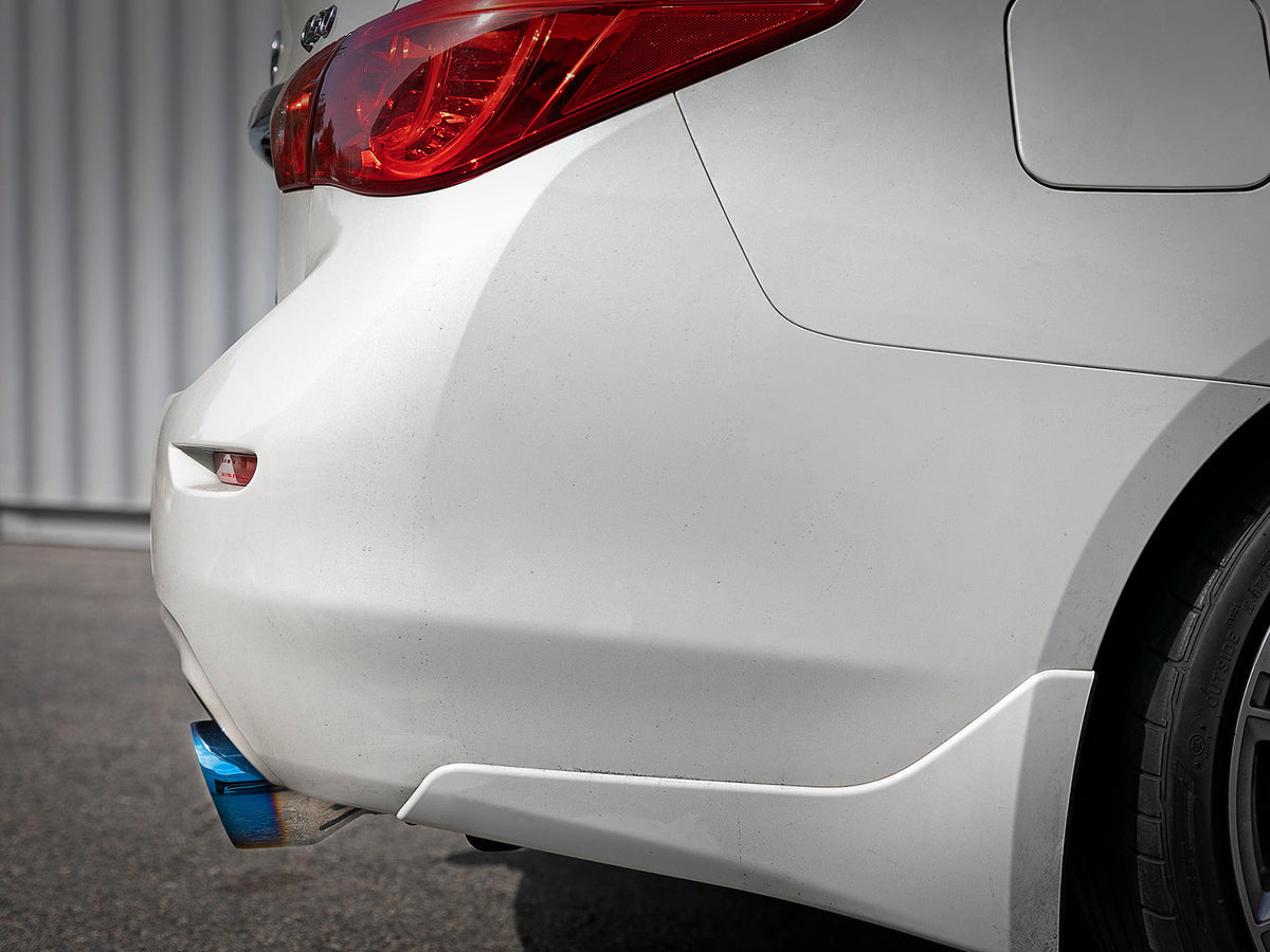 aFe Takeda 2.5in 304 SS Axle-Back Exhaust w/ Blue Flame Tips 16-18 Infiniti Q50 V6-3.0L (tt)
