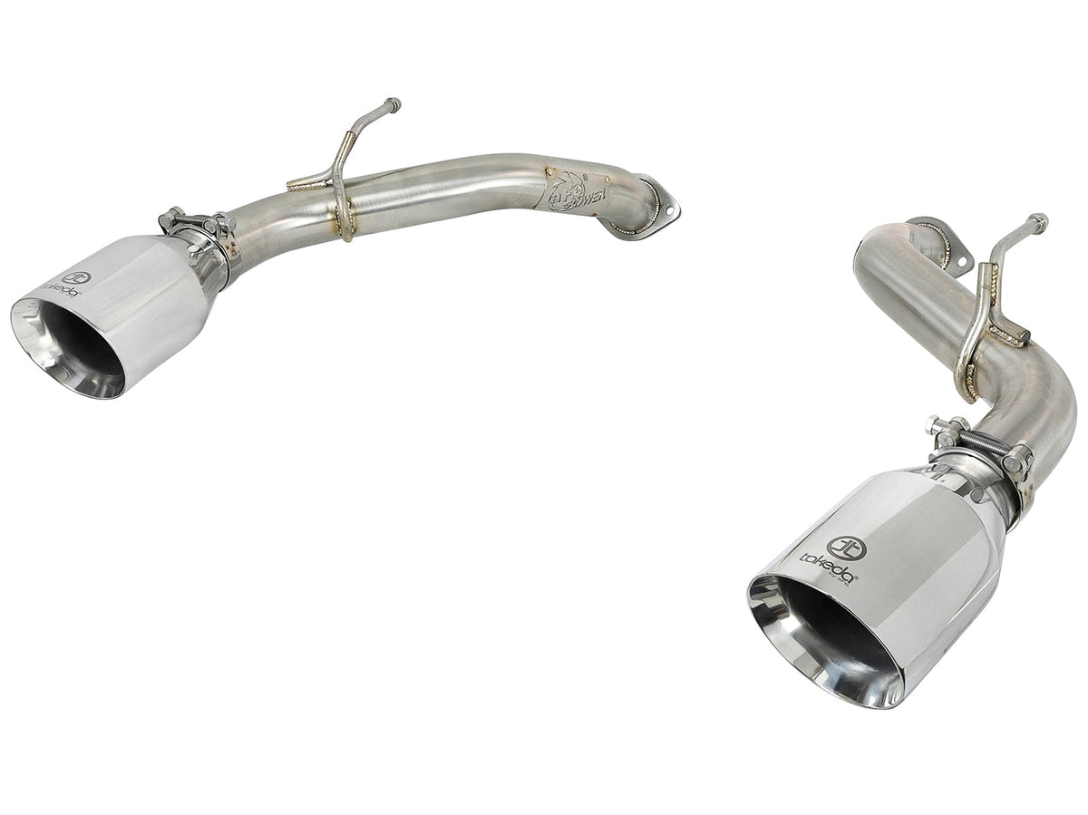 aFe Takeda 2.5in 304 SS Axle-Back Exhaust w/ Carbon Fiber Tips 16-19 Infiniti Q50 V6-3.0L (tt)