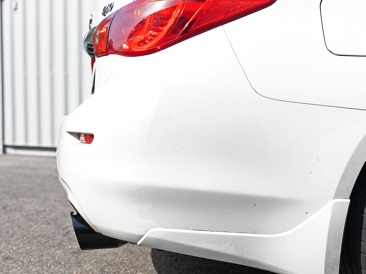 aFe Takeda 2.5in 304 SS Cat-Back Exhaust System w/ Carbon Fiber Tips 16-18 Infiniti Q50 V6-3.0L (tt)