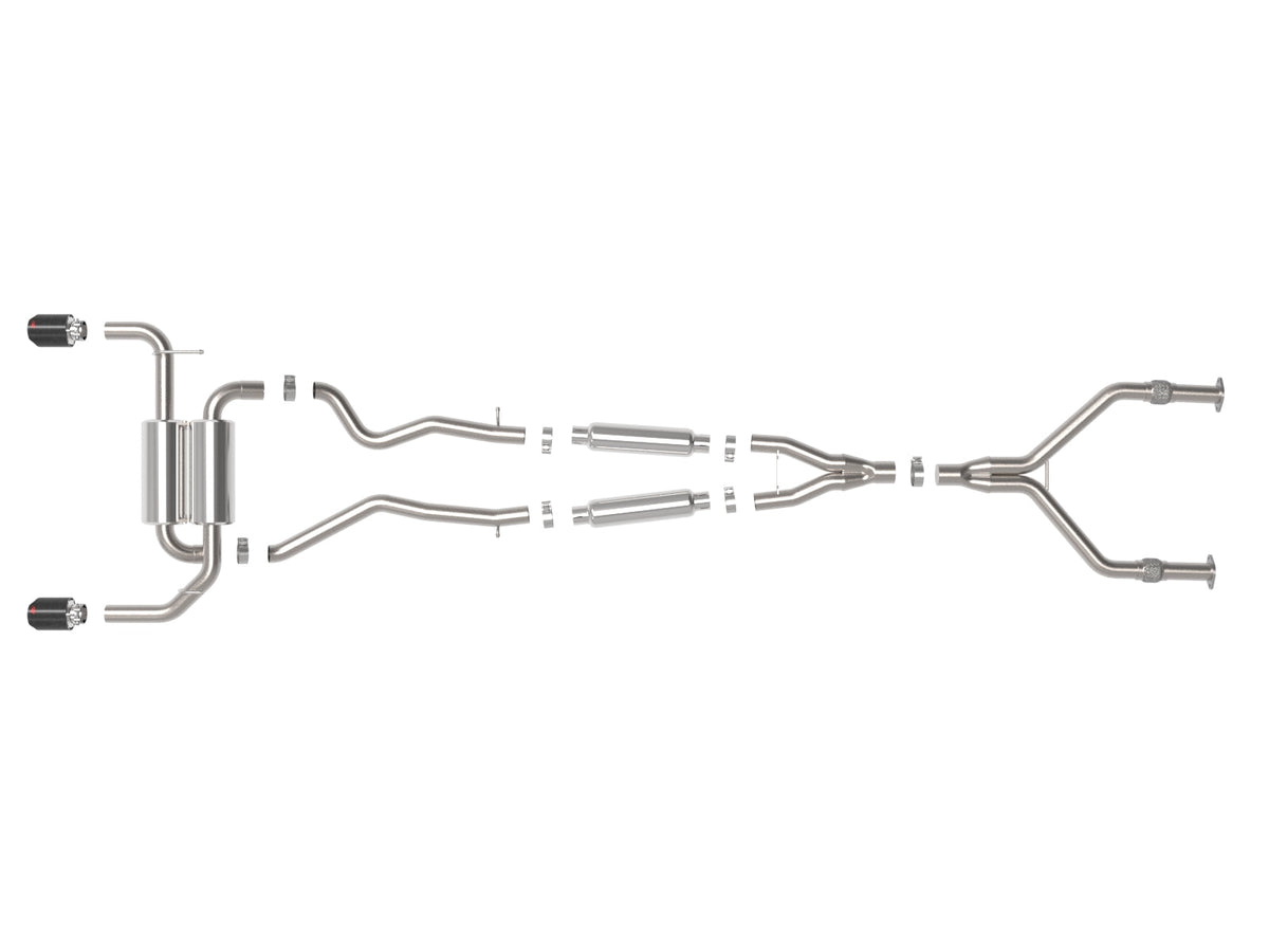 aFe 14-15 Infiniti Q50 V6 3.7L Takeda 2.5in 305 SS Cat Back Exhaust System w/ Black Tips