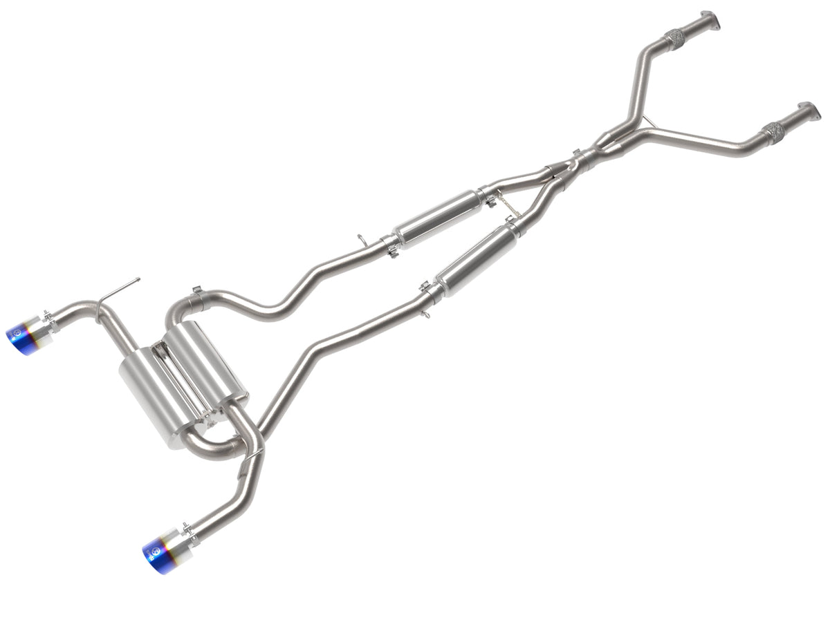 aFe 14-15 Infiniti Q50 V6 3.7L Takeda 2.5in 305 SS Cat Back Exhaust System w/ Black Tips