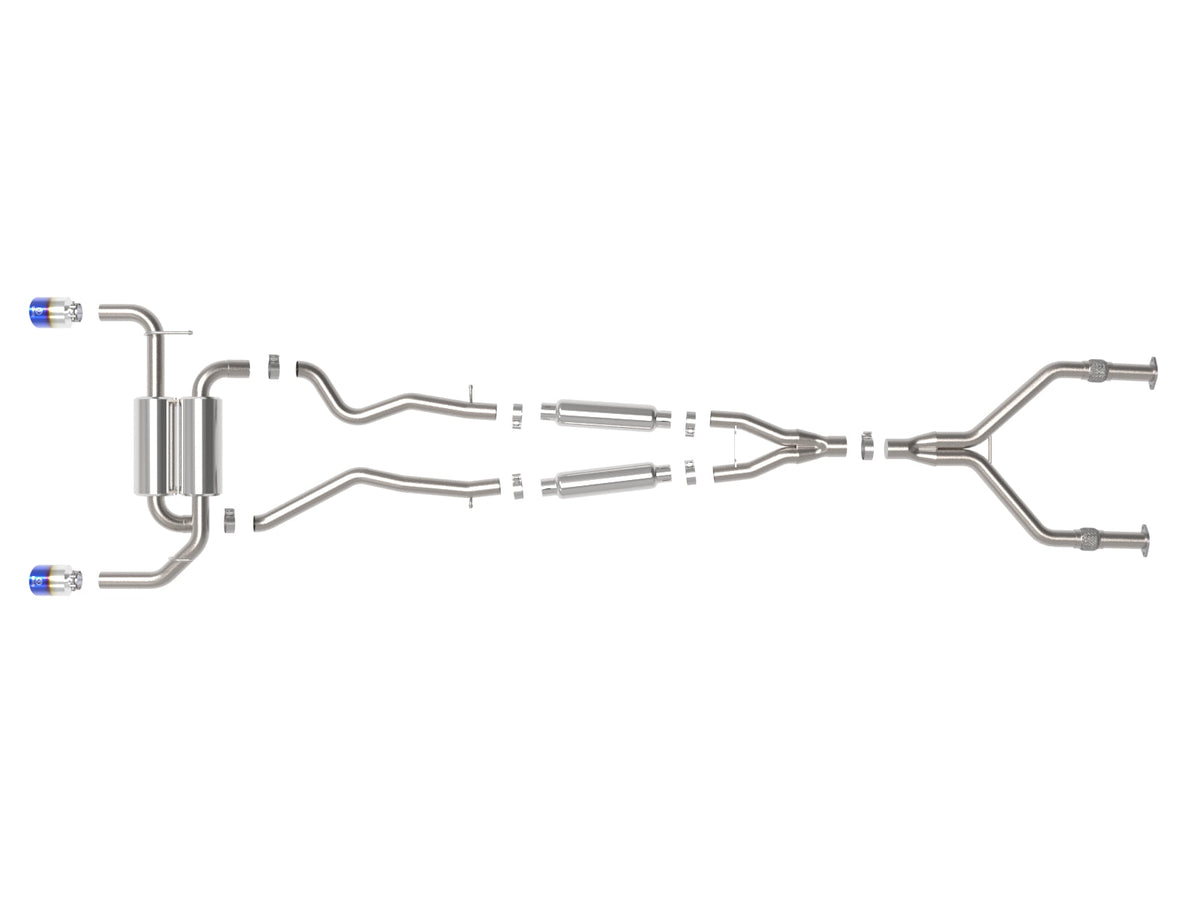 aFe 14-15 Infiniti Q50 V6 3.7L Takeda 2.5in 305 SS Cat Back Exhaust System w/ Black Tips
