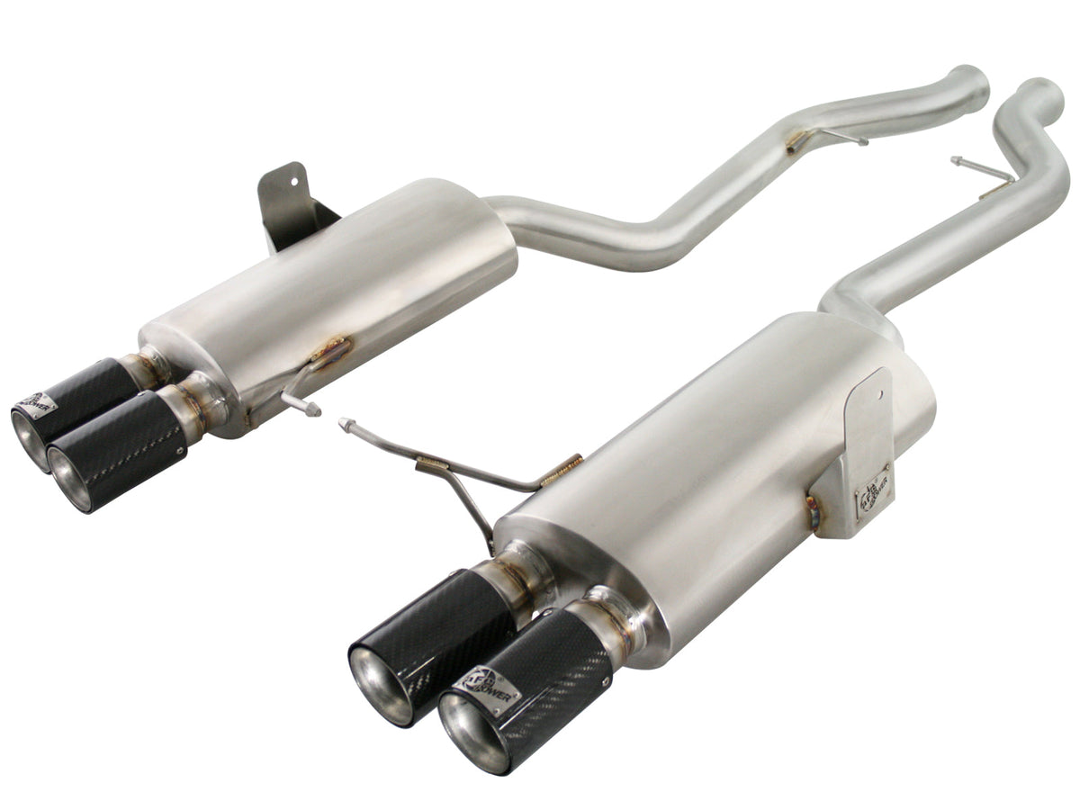 aFe MACH Force XP Exhaust Cat-Back 2.5in Dia Carbon Fiber Tips SS-304 08-13 BMW M3 (E90) V8 4.0L