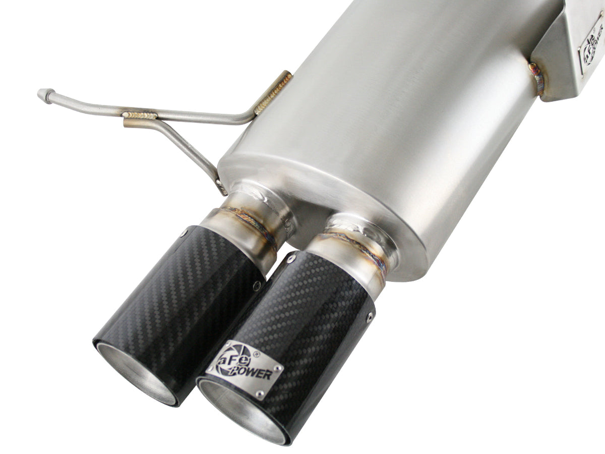 aFe MACH Force XP Exhaust Cat-Back 2.5in Dia Carbon Fiber Tips SS-304 08-13 BMW M3 (E90) V8 4.0L