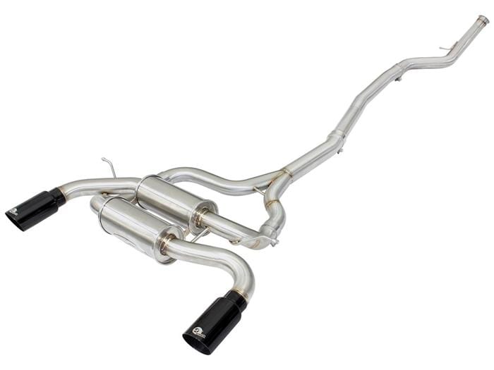 aFe MACHForce XP SS-304 Polish Tip 2.5in Dia Cat Back Exhaust 12-14 BMW 335i (F30) 3.0L (t)