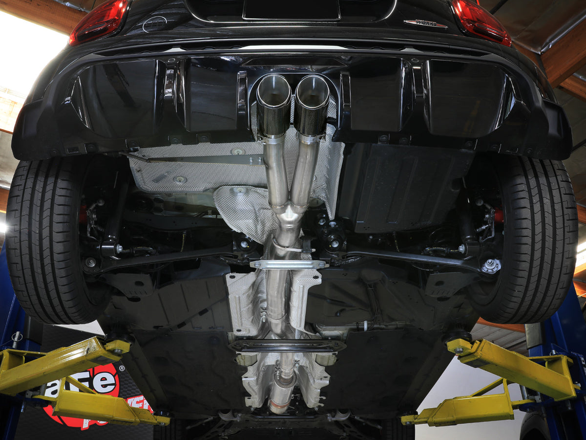 aFe 14-24 Mini Cooper S MACH Force-Xp 3in to 2-1/2in 304SS Cat-Back Exhaust w/ Carbon Fiber Tip