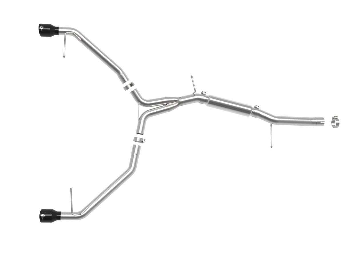 aFe 17-19 Audi A4 (L4-2.0L) MACH Force-Xp Stainless Steel Axle-Back Exhaust System - Black Tip