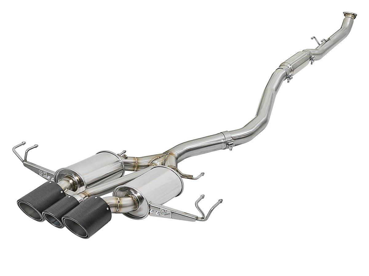 aFe Takeda 3in 304 SS Cat-Back Exhaust w/ Blue Flame Tips 2017+ Honda Civic Type R I4 2.0L (t)
