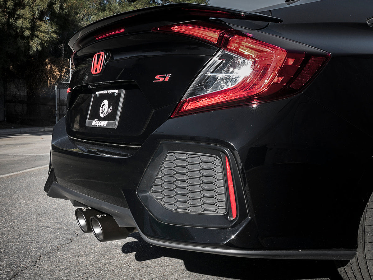 aFe Takeda 3in 304 SS Cat-Back Exhaust System w/ Blue Tips 2017 Honda Civic Si I4 1.5L (t)