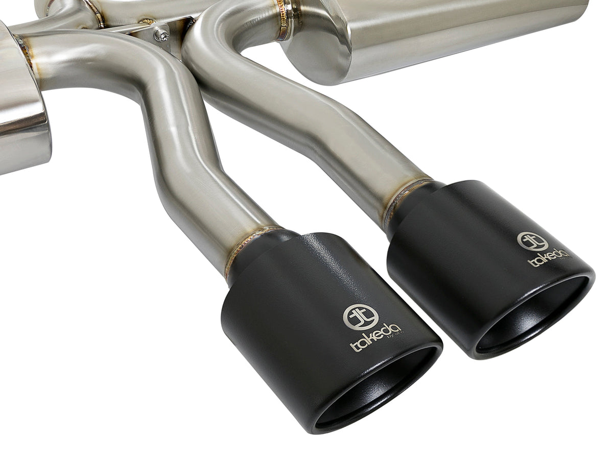 aFe Takeda 3in 304 SS Cat-Back Exhaust System w/ Blue Tips 2017+ Honda Civic Si 4Dr I4 1.5L (t)