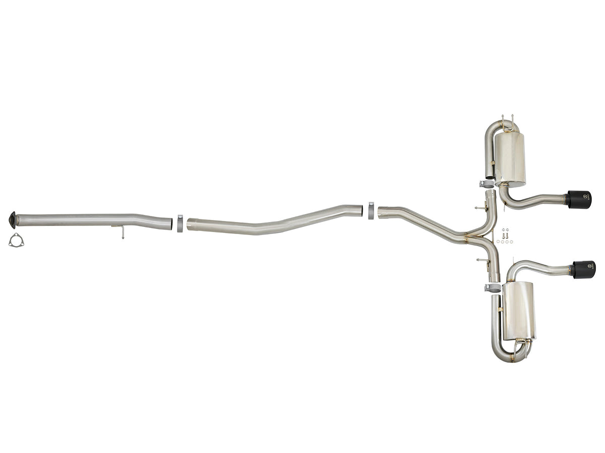 aFe Takeda 3in 304 SS Cat-Back Exhaust System w/ Blue Tips 2017+ Honda Civic Si 4Dr I4 1.5L (t)