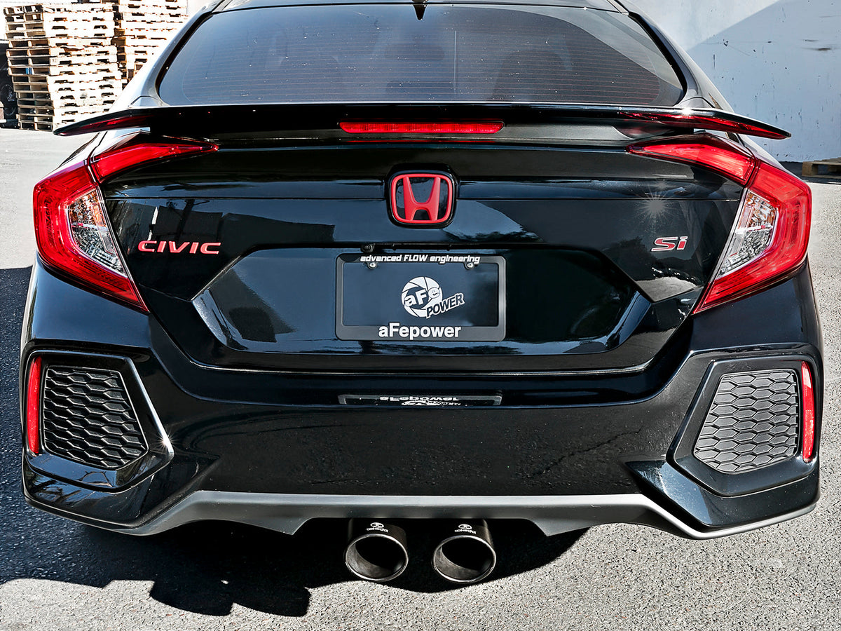 aFe Takeda 3in 304 SS Cat-Back Exhaust System w/ Blue Tips 2017+ Honda Civic Si 4Dr I4 1.5L (t)