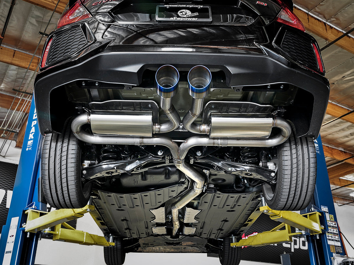 aFe Takeda 3in 304 SS Cat-Back Exhaust System w/ Black Tips 2017+ Honda Civic Si (4dr) I4 1.5L (t)