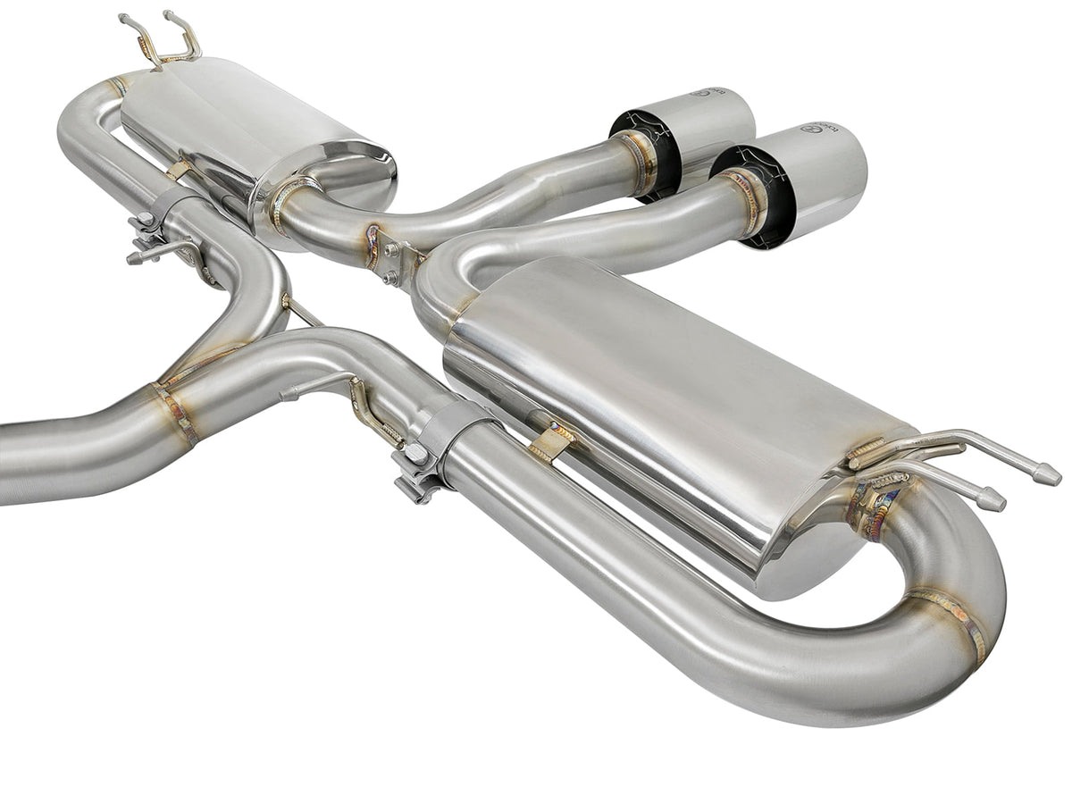 aFe Takeda 3in 304 SS Cat-Back Exhaust System w/ Blue Tips 2017+ Honda Civic Si 4Dr I4 1.5L (t)