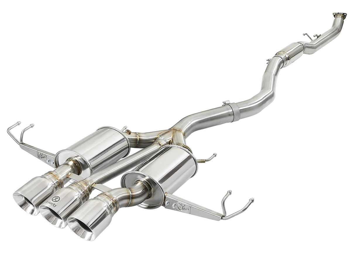 aFe Takeda 3in 304 SS Cat-Back Exhaust w/ Tri-Black Tips 17-18 Honda Civic Type R L4 2.0L (t)