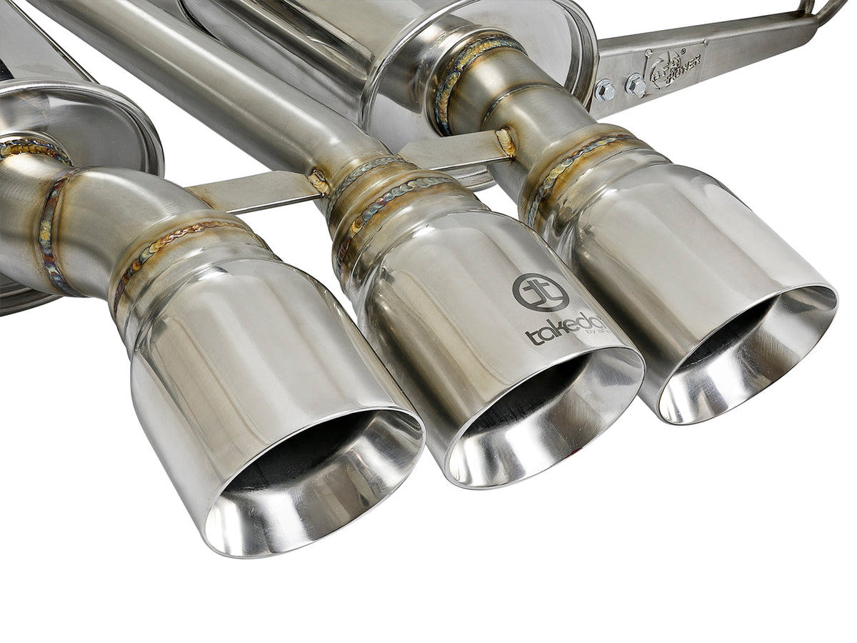 aFe Takeda 3in 304 SS Cat-Back Exhaust w/ Tri-Black Tips 17-18 Honda Civic Type R L4 2.0L (t)