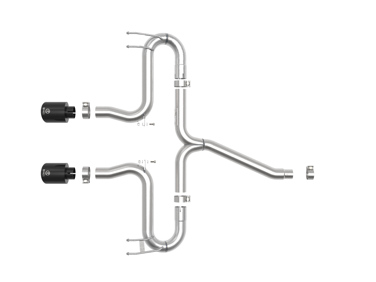 aFe Takeda 2-1/2in 304 SS Axle-Back Exhaust w/Blue Flame Tips 17-20 Honda Civic Sport L4-1.5L (t)