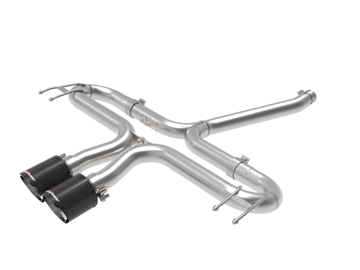 aFe Takeda 2-1/2in 304 SS Axle-Back Exhaust w/Blue Flame Tips 17-20 Honda Civic Sport L4-1.5L (t)